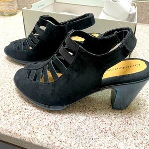 Croft & Barrow®Shay Women's Ortholite Caged High Heels, black, size 8.5